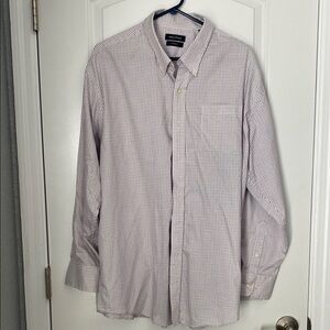 Nautica Men's Checkered Long Sleeve Button Down Shirt *Small Stain by Button*